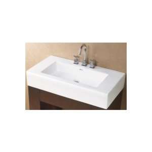 Ronbow Ceramic white 36 7/16 x 19 11/16 rectangle no faucet hole 