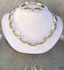 Vintage LIZ CLAIBORNE Necklace Bracelet & Earrings Set  
