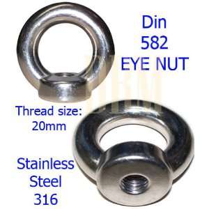  Din 582 Eye Nut Stainless Steel 316 Metric Thread 20 mm 