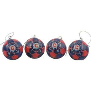  Chicago Fire Mini Soccer Ball Ornament 4 Pack Sports 