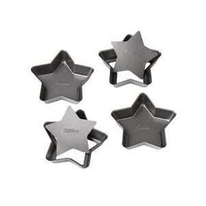 Wilton Non stick Star Tart Pans with removable insert bottom   set of 