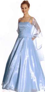 Long Ball Gown Dress Party Gala Prom Pageant Light Blue 3X 18  