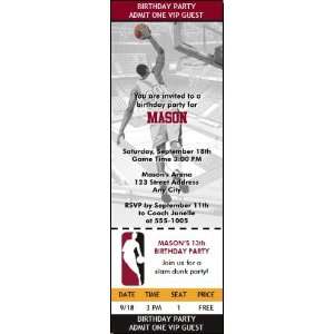  Miami Heat Colored Dunk Ticket Invitation Sports 