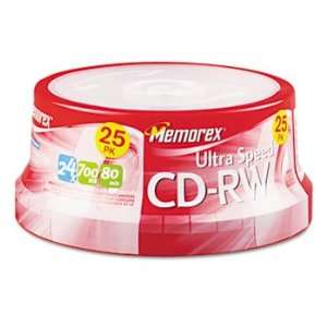  Memorex 03429   CD RW Discs, 700 MB/80min, 16x 24x 