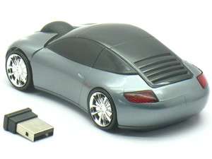 Car USB 2.4G 1600dpi 3D Optical Wireless Mouse Mice,gra  