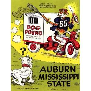  1965 Auburn vs. Mississippi State 22 x 30 Canvas Historic 