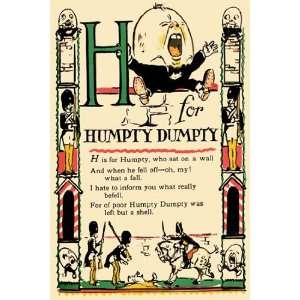  H for Humpty Dumpty by Tony Sarge 12x18