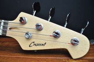 CRESCENT 4 String Electric Bass Guitar with Zebra Stripe Finish P 