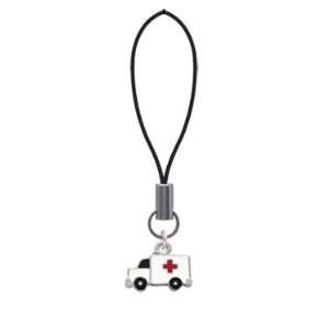  Ambulance with Cross Cell Phone Charm [Jewelry] Jewelry
