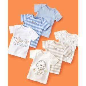   Carters Baby Boy 3PK Snuggle Me Baby Tees Blue Asst 12 months Baby