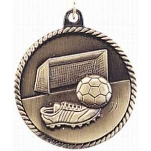 High Relief Soccer Trophy Medal 