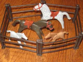 Playmobil 3299 Vintage horses and foals corral pony farm western 