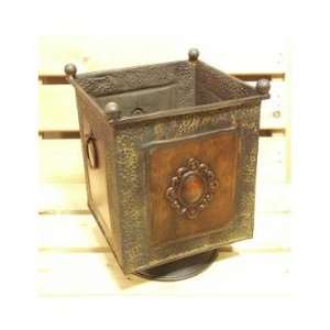   BUCKET Brown Metal Square with Gem Exterior Small
