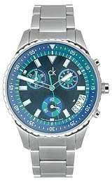    cK Calvin Klein K3217378 Mens Blue Chronograph Watch Watches