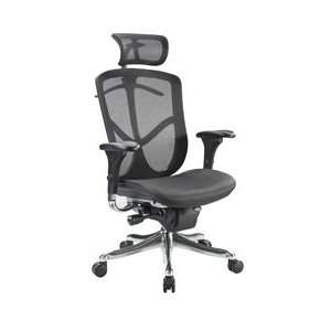 Fuzion Ergonomic Mesh Chair w/ Polished Aluminum Upgrade  