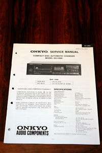 Onkyo DX C600 CD Player Service Manual *Original*  