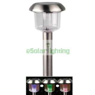 Outdoor Stainless Steel Solar Lights Color Changing  