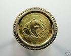 1989 PANDA CHINA FINE GOLD 1/20 OZ COIN ON 14K YELLOW GOLD RING SIZE 8 