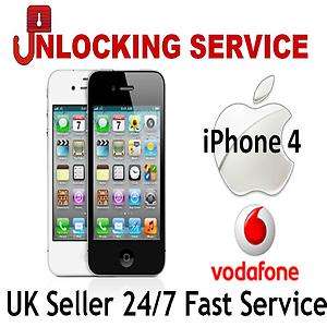 IPHONE 3GS 4 FACTORY UNLOCK SERVICE VODAFONE UK FAST SERVICE  