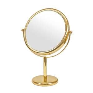    Irving Rice 9 inch Polished Brass Stand Mirror (3X) Beauty
