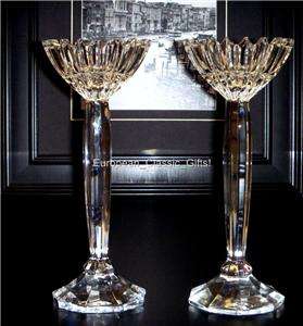 PC SET IMPORTED CRYSTAL GLASS CANDLESTICKS New candle sticks holders 