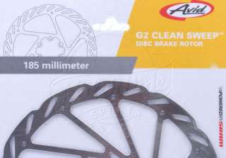 Avid G2 CS Clean Sweep MTB Disc Brake Rotor 185mm 6 Bolt fits Shimano 