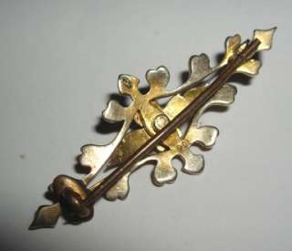 Edwardian 9ct Gold Seed Pearl Cluster Brooch Pin  