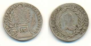 AUSTRIA COIN 10 KREUZER 1765 KB VF+  