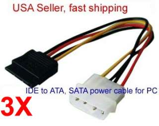 NEW IDE to Serial ATA SATA HDD Power Adapter Cable  