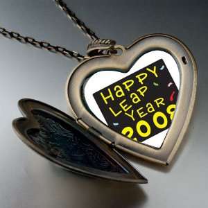  Happy Leap Year Photo Large Pendant Necklace Pugster 