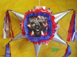 Pinata Captain America Star Shape Marvel Holds Candy  