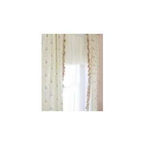  Toile Curtain Panels with Tassles (Set of 2) (100%22x24%22) (Toile 