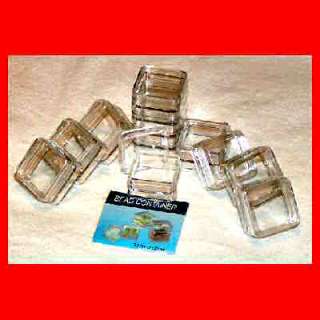 12 SQUARE BOX Plastic Stackable Seed Bead Storage Organizer Jar  