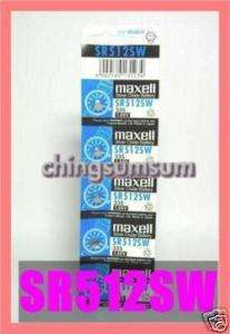 Maxell SR512SW Watch Battery SR512 512 335 x5 FREE S&H  