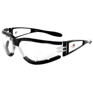  Bobster Eyewear Shield II Sunglasses , Color Black/Clear 