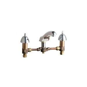Chicago Faucets 404 12CCLESSHDLCP Chrome Manual Deck Mounted Wheel 