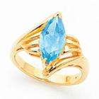 Gems is Me 14K Yellow Gold Sky Blue Topaz Ring