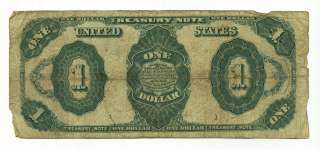 1891 STANTON ONE DOLLAR $1 TREASURY STAR NOTE RED SEAL BRUCE ROBERTS 