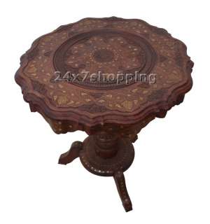 Decorator 17.5 Round Wooden Table w/Pedestral Base~NEW  