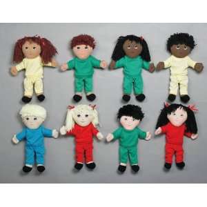   Childrens Factory Multi Ethnic Soft Dolls   Set of 4