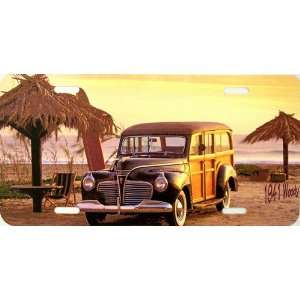   sports 1941 Woody on the Beach License Plate