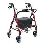 Drive 301psrn Junior Low Handle Rollator Walker with Padded Seat and 