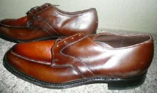   LEATHER OXFORD MENS SHOES GR8 4 SUIT DRESS 11 1/2 XW #543 DEADSTOCK
