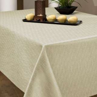 Benson Mills Pebbles Fabric Tablecloth, Taupe, 60 Inch by 104 Inch