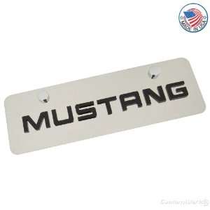  Ford Mustang Name On Mini Polished License Plate 