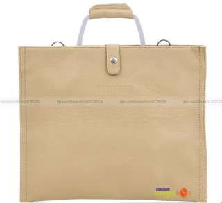 Women Men Fashion PU Leather Envelope Shoulder Bag Tote Beige Brown 