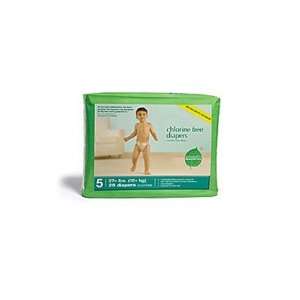  Chlorine Free Baby Diapers Size 5 (27lbs +) 26 Count 