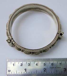 vintage 925 sterling silver bangle bracelet cuff tribal  