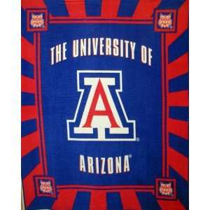  60 Wide Collegiate Fleece Panel Arizona Wildcats Fabric 