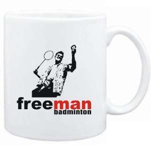  Mug White  FREE MAN  Badminton  Sports Sports 